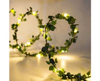 3/5/10m Copper Wire Leaf LED Fairy String Lights Garland Wedding Party Decor-10M