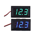 0.56inch Screen 2-Wire Mini Voltmeter LED Panel 3-Digital Display Voltage Meter-Red