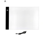 1 Set A3 Drawing Board Brightness Adjustable Glare Free Ultra-thin Easy Carrying Create Paintings Plastic USB Powered LED Copy Board Light Pad Set-1#