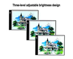 1 Set LED Copy Board Dimmable Multipurpose Ultra-thin Easy Carrying Plug-and-Play Create Paintings A4 LED Tracing Light Pad Drawing Board with Scale-2#