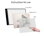 1 Set LED Copy Board Dimmable Multipurpose Ultra-thin Easy Carrying Plug-and-Play Create Paintings A4 LED Tracing Light Pad Drawing Board with Scale-3#
