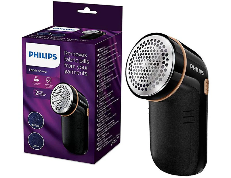 (Black) - Philips GC026/80 Shaver-GC026/80 Fabric Shaver, Plastic, Black