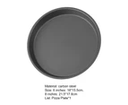 Heat-resistant Pizza Plate Non-stick Carbon Steel Anti-scratch Wide Application Heating Pan for Home-Black