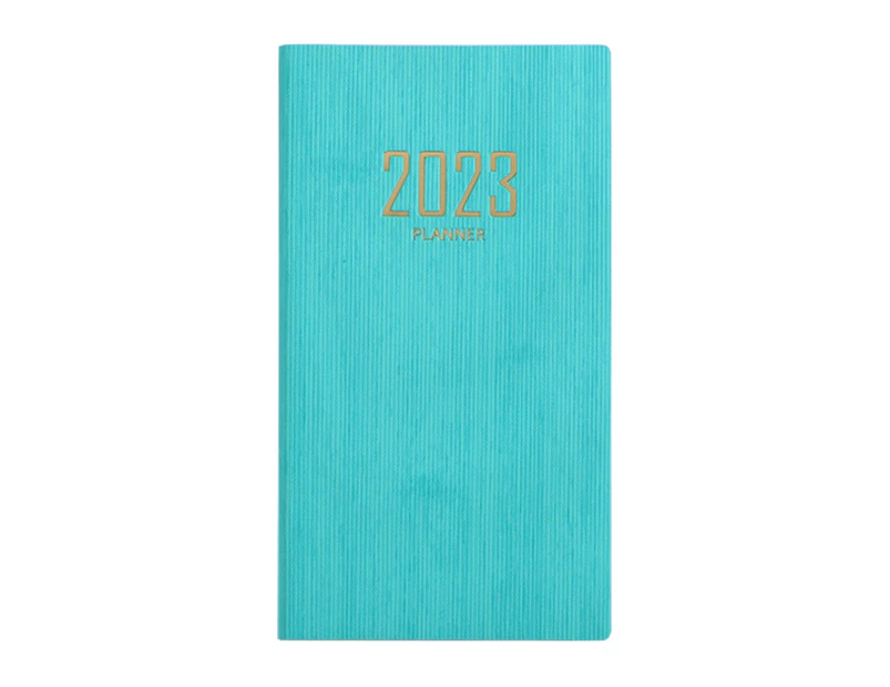 Schedule Book Multifunctional Efficiency Manual Time Management 2023 A6 Mini Agenda Planner Notebook Office Supplies-Green