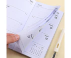 Schedule Book Multifunctional Efficiency Manual Time Management 2023 A6 Mini Agenda Planner Notebook Office Supplies-Blue