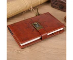 Journal Book Easy to Write Thicker Paper Waterproof No Ink Seepage Schedule Diary Notebook for Student-Brown