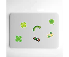 50Pcs Graffiti Sticker Waterproof DIY Creative Funny Green Four-leaf Clover Computer Decals for Skateboard-Green