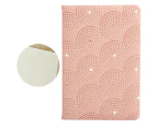 Diary Notebook Thread Binding Time Management Faux Leather Cover A5 Thickened Paper 2022 Journal Notepad Office Supplies-Light Pink