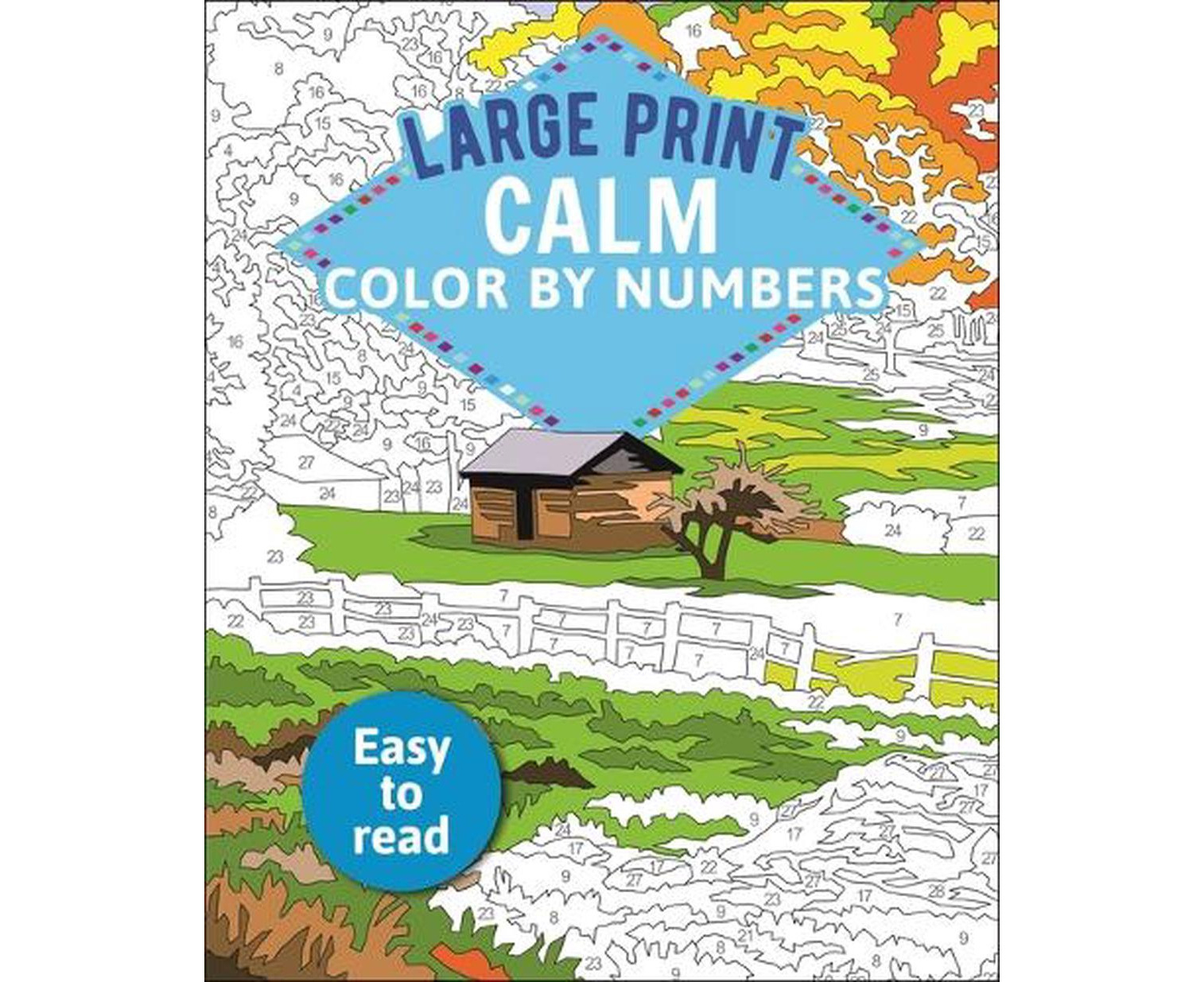 Large Print Calm Color by Numbers