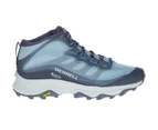 Merrell Womens Moab Speed Mid GTX Hiking Shoe Size 6 Navy