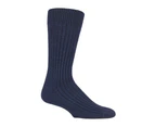 Mens Wool Military Action Army Style Outdoor Walking Socks for Boots - Navy Blue