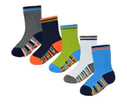 Non-Slip Baby Boy Socks | 10 Pair Pack | Sock Snob | Soft Cotton Socks with Star Grippers - Style 1