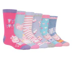 Peppa Pig - 6 Pairs Socks in George & Peppa Styles for Boys & Girls - PPG2