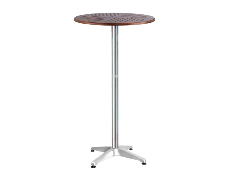 Outdoor Bar Table Furniture Wooden Cafe Table Aluminium Adjustable Round Gardeon