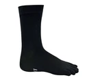 IOMI - Mens & Ladies Lightweight Cotton Toe Socks for Athletes Foot - Black