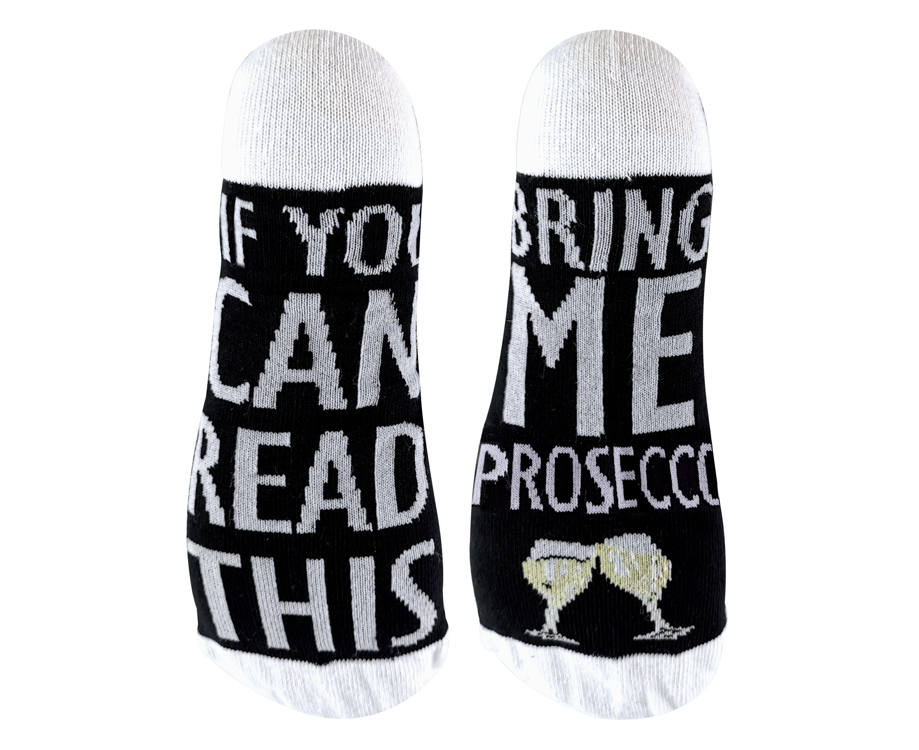 If You Can Read This Socks Bring Me - Wine Beer Gin Tea Coffee Pizza - Prosecco