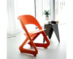 ArtissIn Set of 4 Dining Chairs Office Cafe Lounge Seat Stackable Plastic Leisure Chairs Orange