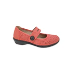 Aerocushion Miker II Ladies Shoes Casual Mary Jane Adjust Strap Lightweight Comfy - Coral