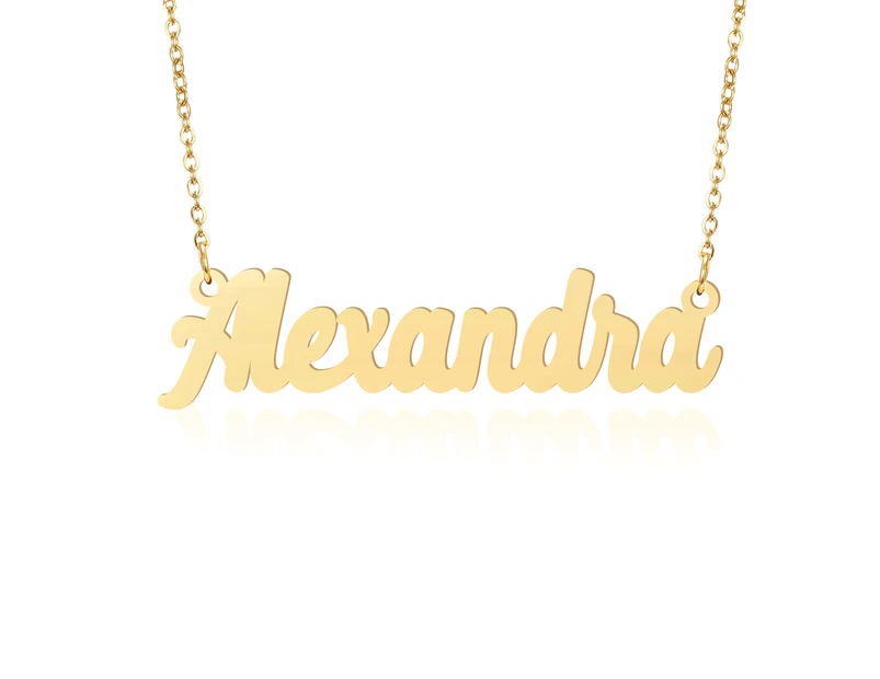 Prime & Pure 9K Yellow Gold Name Necklace Alexandra - 45cm