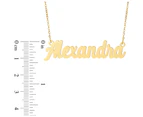 Prime & Pure 9K Yellow Gold Name Necklace Alexandra - 55cm