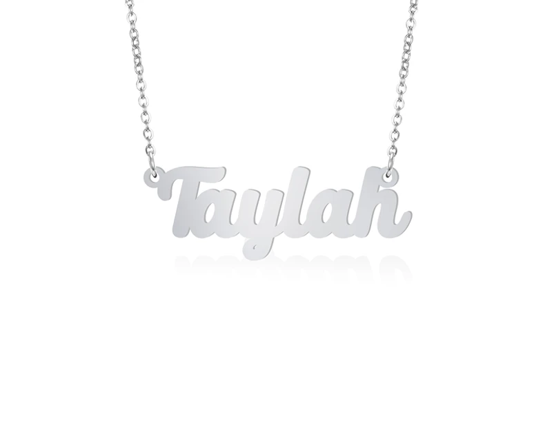 Prime & Pure 9K White Gold Name Necklace Taylah - 55cm