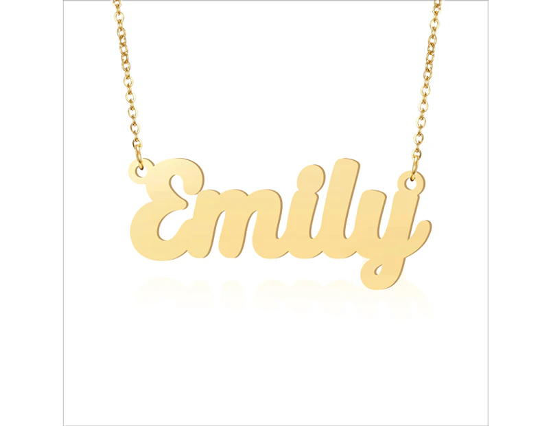 Prime & Pure 9K Yellow Gold Name Necklace Emily - 50cm