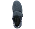 Velcro Slippers for Men | Dunlop | Memory Foam | Orthapedic | Easy Close | House Bedroom Indoor - Navy