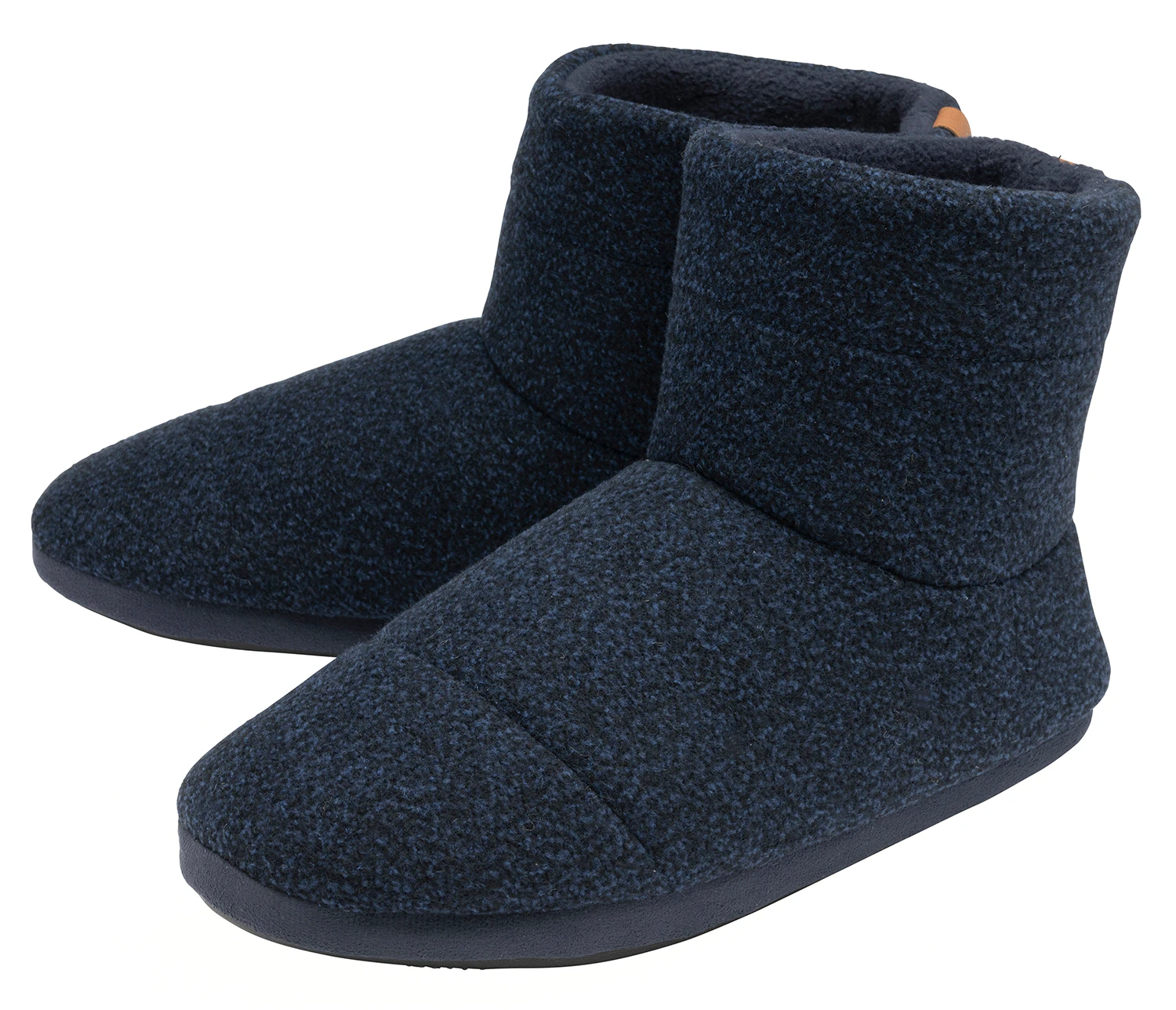 Mens Indoor Boot Slippers | Dunlop | Memory Foam | Home House Bedroom | Hard Sole | Great Gift for Him - Navy