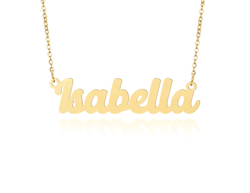 Prime & Pure 9K Yellow Gold Name Necklace Isabella - 45cm
