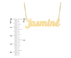 Prime & Pure 9K Yellow Gold Name Necklace Jasmine - 60cm