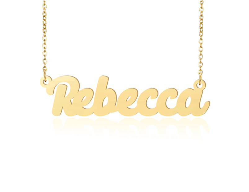 Prime & Pure 9K Yellow Gold Name Necklace Rebecca - 45cm