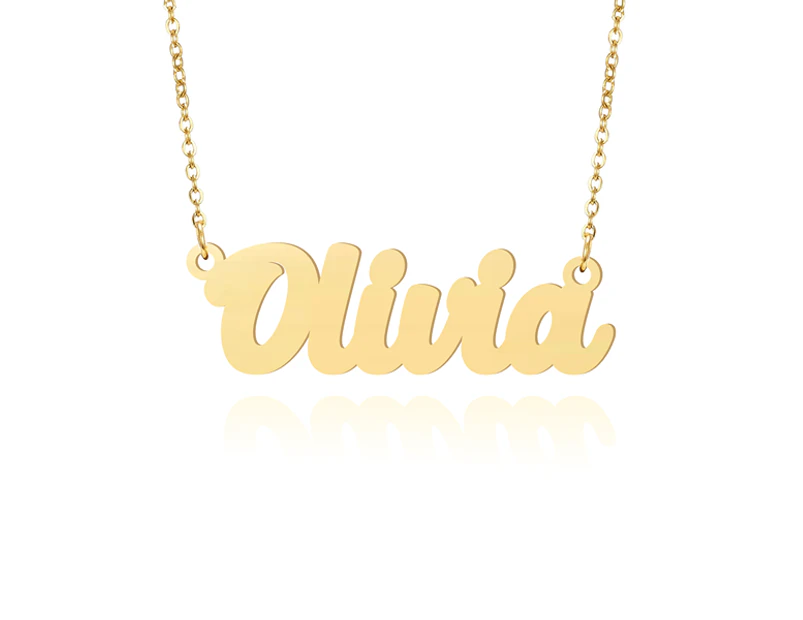 Prime & Pure 9K Yellow Gold Name Necklace Olivia - 45cm