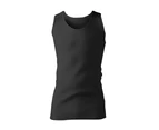 Heat Holders - Mens Cotton Thermal Underwear Sleeveless Vest - Charcoal