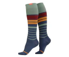 Graduated Compression Socks 30-40 mmhg with Nylon | VIM&VIGR | Men & Women | Socks for Pregnancy, Sports, DVT, Swollen Legs - Slate Blue & Maroon