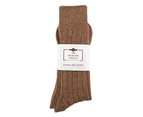 90% Alpaca Wool Bed Socks | The Highland Sock Co.mpany | Luxury Alpaca Socks for Men & Women - Brown