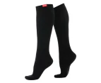 Graduated Compression Socks 20-30 mmhg with Moisture Wicking Nylon | VIM&VIGR | Men & Women | Socks for Pregnancy, Sports, Travel, Swollen Legs - Black