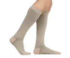 Graduated Compression Socks 15-20 mmhg with Moisture Wicking Nylon | VIM&VIGR | Men & Women | Socks for Pregnancy, Sports, Travel, Swollen Legs - Cashew