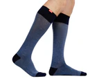 Graduated Compression Socks 20-30 mmhg | VIM&VIGR | Men & Women | Multipurpose Cotton Socks for Pregnancy, Sports, Travel, Swollen Legs - Navy