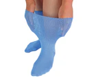Extra Wide Bamboo Oedema Socks | Dr.Socks | Mens & Ladies | Socks for Swollen Feet Ankles Legs & Diabetics - Blue