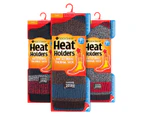 HEAT HOLDERS - 3 Pack Multipack Mens Insulated Thermal Socks for Winter - Black / Grey