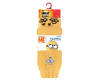 Heat Holders - Childrens Character Non Slip 2.3 TOG Winter Warm Thermal Slipper Socks with Grippers - Minions