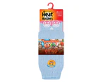 Heat Holders - Childrens Character Non Slip 2.3 TOG Winter Warm Thermal Slipper Socks with Grippers - Emoji Angel Face