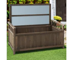 Gardeon Outdoor Storage Box Wooden Garden Bench Chest Toy Tool Sheds Furniture