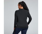 Bonivenshion Women's Plus Size Workout Tops Long Sleeve Sport T-shirt Summer Activewear Loose Fit Athletic Yoga Tee Tops - Black