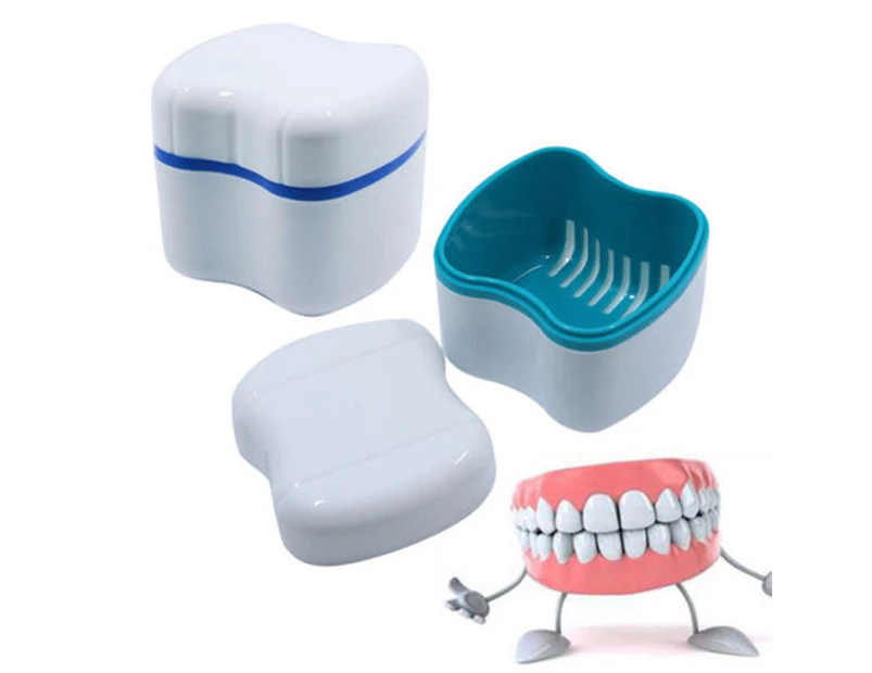 Health Care Denture False Teeth Cleaning Tool Box Storage Case Basket Container