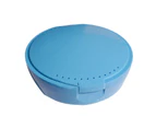 Denture Box Anti-crack with Mirror Convenient Effective Portable Health Accessory Professional Mouth Guard Brace Teeth Tray Retainer Case for Travel-Blue