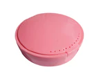 Denture Box Anti-crack with Mirror Convenient Effective Portable Health Accessory Professional Mouth Guard Brace Teeth Tray Retainer Case for Travel-Pink