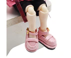 1 Pair Doll Shoes Lovely Exquisite Stylish Accessory Wearable Doll Dress Up Pretend Toy Mini Boots 1/12 BJD Doll Princess Shoes Girls Toy Gift-Pink