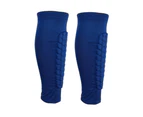 2Pcs Football Shin Guards Protective Soccer Pads Holders Leg Sleeves Training Sports Protector Gear - Blue
