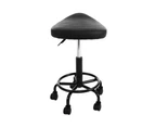 Artiss Saddle Stool Salon Chair Black Swivel Beauty Barber Hairdressing Gas Lift